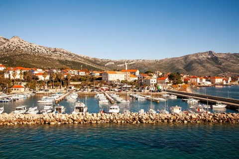 Harbour of Orebic, Peljesac Peninsula, Dalmatia, Croatia, Europe