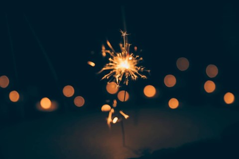 Sparkler blurred bokeh background