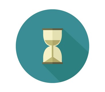 Hourglass icon illustrated in vector on white background
