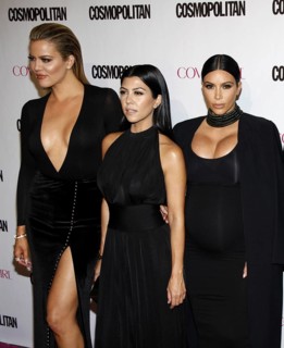 Khloe Kardashian, Kourtney Kardashian and Kim Kardashian at Cosmopolitan Magazine's 50th Birthday