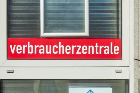 Consumer advice centre sign, Hamburg, Germany, Europe