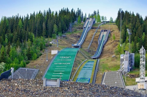 Lysgards Ski Jump, Lillehammer Olympic Park, Lillehammer, Oppland Province, Norway, ski jumping