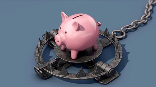Symbolic image on the topic of savings accounts, call money accounts, etc