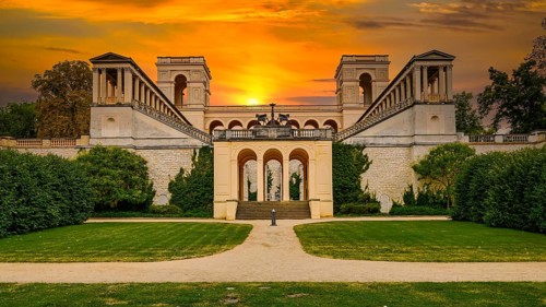 The Belvedere on the Pfingstberg in Potsdam with its park