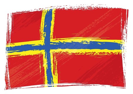 Orkney flag created in grunge style