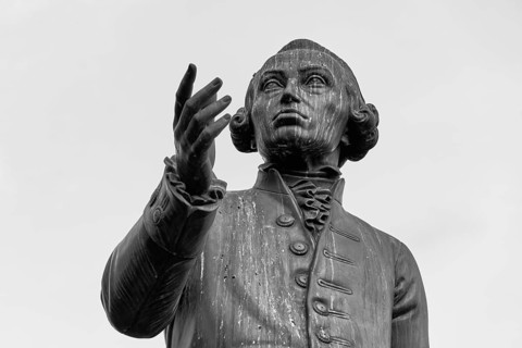 Kant Monument, statue of Immanuel Kant, German philosopher of the Enlightenment, Ulitsa