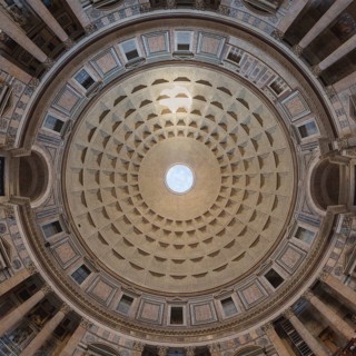 The dome of the pantheon in Rome, Italy, Europe