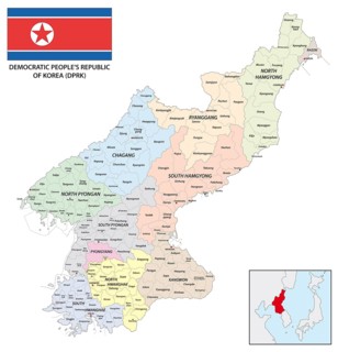 Administrative vector map of the Democratic Peoples Republic of Korea