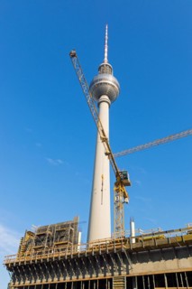 Construction site at Alexanderplatz in Berlin