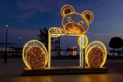 Puerto del Rosario, Fuerteventura, Christmas lights