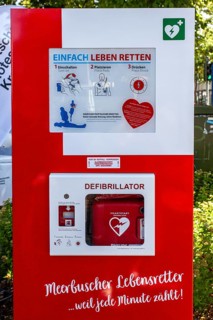 AED (automated external defibrillator) or lay defibrillator, Meerbusch, North Rhine-Westphalia,