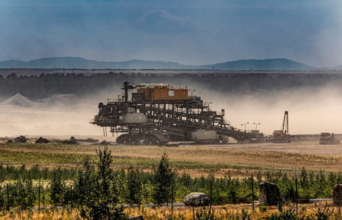 Nochten opencast lignite mine of Lausitz Energie Bergbau AG (LEAG) in Lower Lusatia, Boxberg,