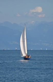 Sailing ship on Lake Constance