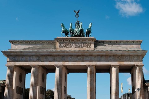Brandenburg Tor in Berlin with Quadriga, Berlin, Germany, Europe