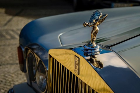 Lisbon, Portugal, Jan 20, 2024: Close-up and selective focus on the Rolls-Royce mascot hood