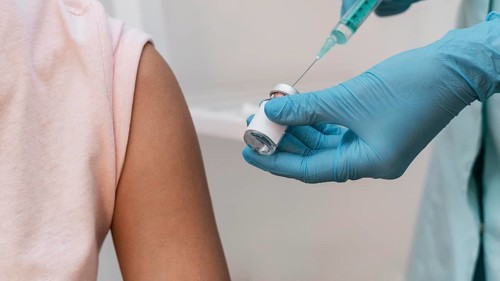 Patient getting vaccine