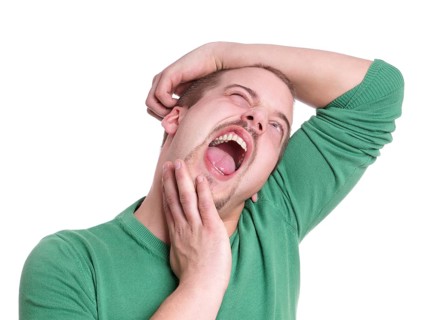 young man with crazy facial expreesion