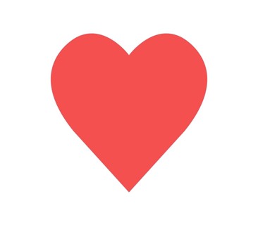 Heart icon illustrated in vector on white background