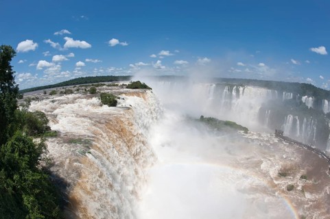 Iguacu Falls, Iguazu Falls, Iguacu Falls, View from Brazilian side, Misiones Province, Argentina,