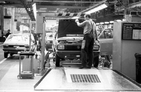 Production of the Golf at the VW plant on 10. 05. 1979 in Wolfsburg, Germany, Europe