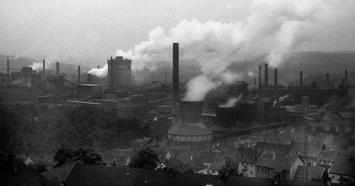 The town of Neunkirchen was dominated by industrial dirt and the Neunkircher Eisenwerke on 02.08.