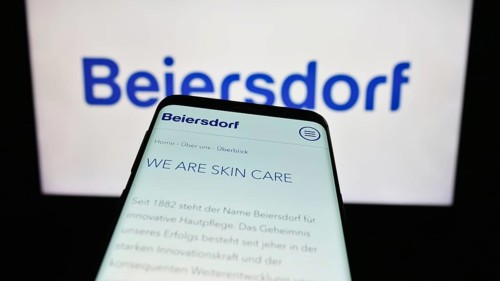 Stuttgart, Germany, 09-09-2023: Mobile phone with webpage of German consumer goods company