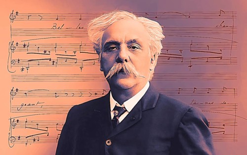 Portrait of Gabriel Fauré, 1845-1924, French composer, digitally edited according to a photograph
