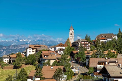 View over Deutschnofen, Nova Ponente, Dolomites, South Tyrol