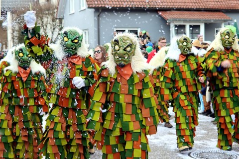 Large Swabian-Alemannic carnival parade