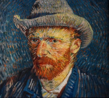 Amsterdam, Netherlands. January 20, 2024. Self-portraits of Vincent van Gogh