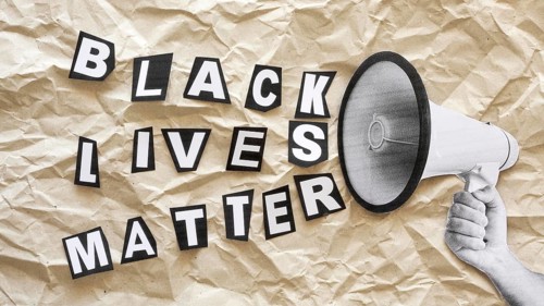 Black lives matter concept text