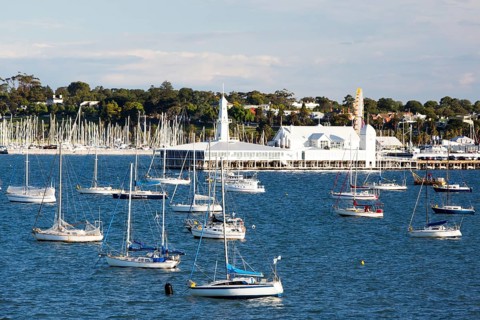 Cunningham Pier and Geelong waterfront on a warm summer#39, s evening in Victoria, Australia,