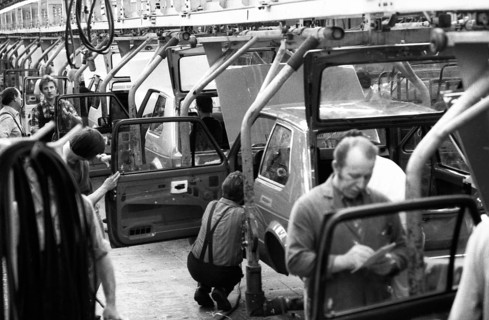 Production of the Golf at the VW plant on 10. 05. 1979 in Wolfsburg, Germany, Europe