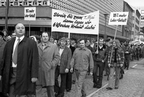 The strike action in the collective bargaining dispute of the Industriegewerkschaft Metall (IG
