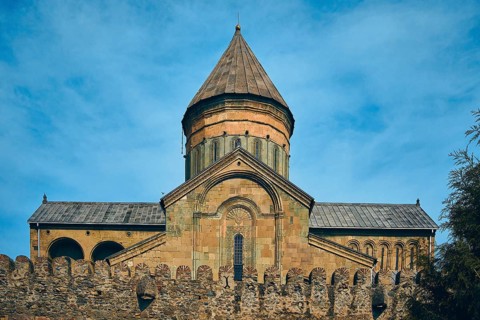The Svetitskhoveli Cathedral, principal Georgian Orthodox church and one of the the most venerated