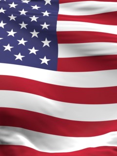 Waving flag of the United States of America, 3d rendreing