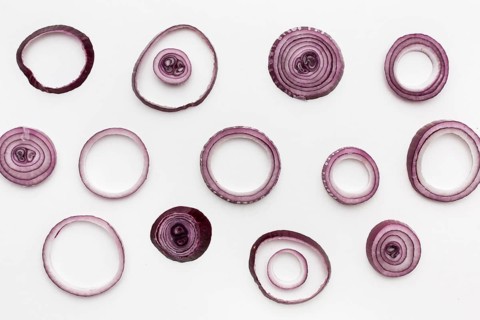 Top view onion rings. High resolution photo