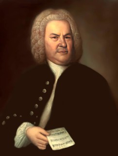 Johann Sebastian Bach, 1685, 1750, German composer, digital edited according to a painting by Elias