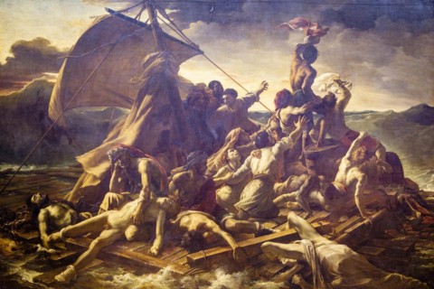 La balsa de la Medusa, (Le Radeau de la Méduse), Théodore Géricault, 1819, Óleo sobre lienzo,