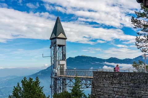 Hammetschwand elevator, Europe's highest free-standing open-air elevator in Switzerland