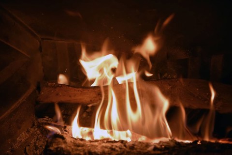Fire, open fire, wood fire, embers, Federal Republic of Germany
