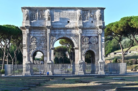 Constantine's Arch, and the pine trees