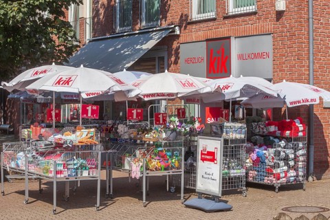 KIK Textil-Diskont, branch with sales stands, Achim, Lower Saxony, Germany, Europe