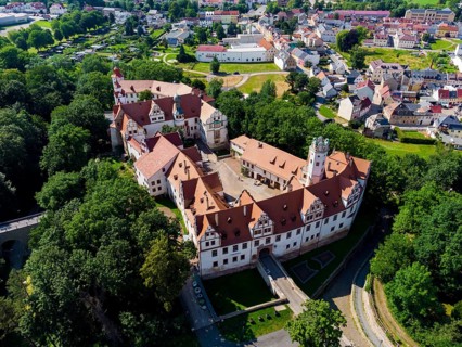 Hinterglauchau Castle is a Renaissance castle in Glauchau in western Saxony. It was built from 1470