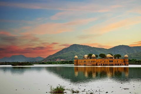 Jal Mahal, water palace, is a palace in the middle of the Man Sagar Lake in Jaipur city, the