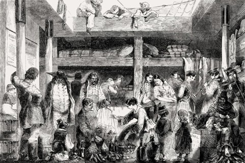 German Emigration, port of Le Havre, Normandy, France, 1857, Europe