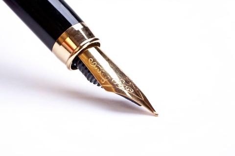 Fountain pen isolated on white background