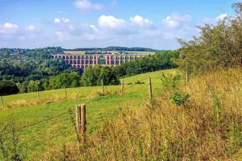 Göltzschtalbrücke in Vogtland in Germany, Göltzsch Viaduct railway bridge in Saxony, Germany,
