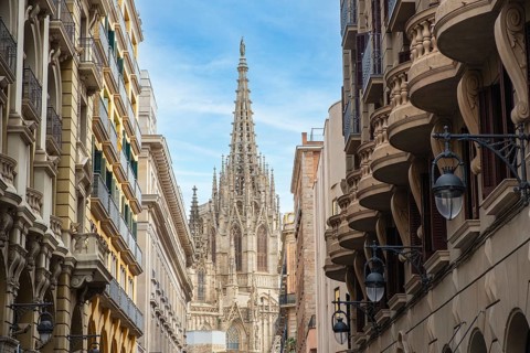 The Cathedral of Barcelona, Spain, Europe