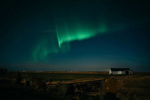 Aurora borealis during winter in Iceland